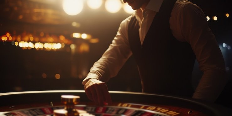 Live dealer blackjack table with multi-camera view